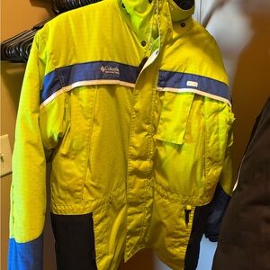 Columbia Kids' Vibrant Yellow and Navy Puffer Jacket